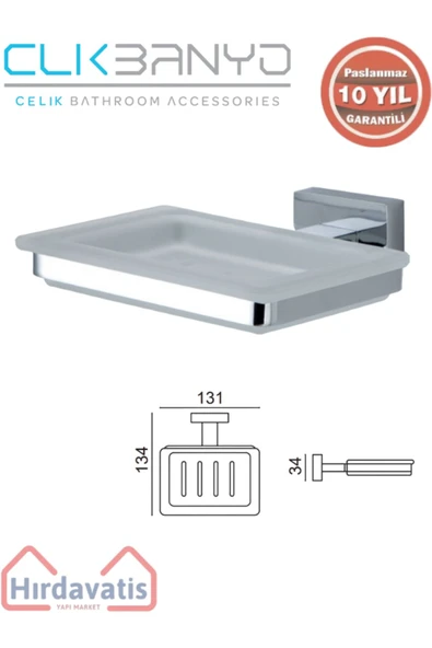 ÇELİK BANYO Paslanmaz Pirinç Kenzo Sabunluk ürün görseli 1