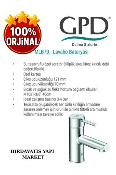 GPD Espina MLB70 Lavabo Bataryası - Resim 4