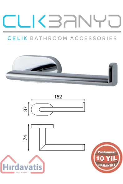 ÇELİK BANYO Paslanmaz Pirinç Zirve Kağıtlık ürün görseli 1