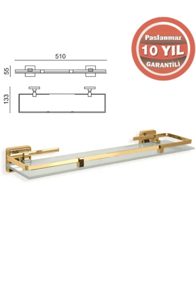 ÇELİK BANYO KU10-005.1 KUMRU ETAJER SARI ürün görseli 1