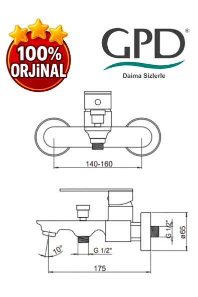 GPD Provido MBB155 Banyo Bataryası - Resim 2