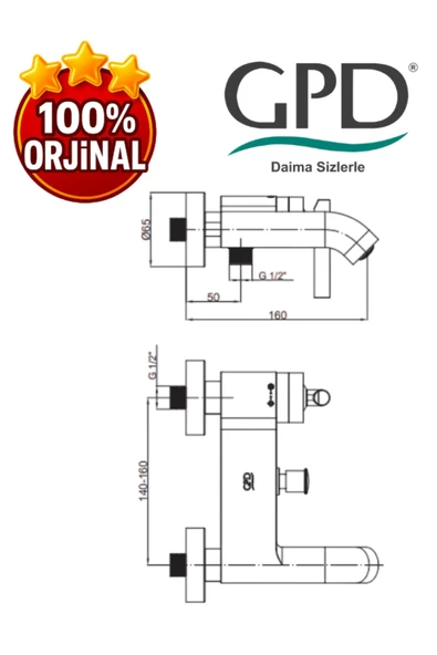 GPD Frezia MBB100 Banyo Bataryası - Resim 2