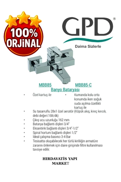 GPD Ritmo MBB85 Banyo Bataryası - Resim 4