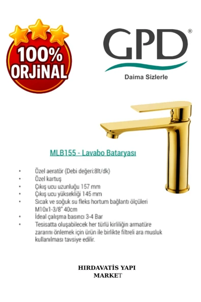 GPD Provido MLB155-A Lavabo Bataryası - Resim 4