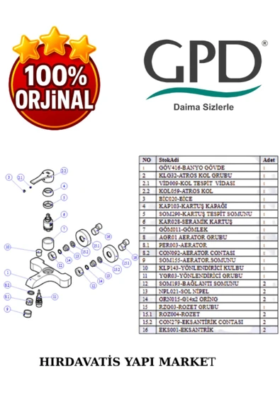 GPD Atros MBB65 Banyo Bataryası - Resim 5