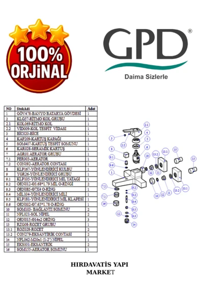 GPD Ritmo MBB85 Banyo Bataryası - Resim 5