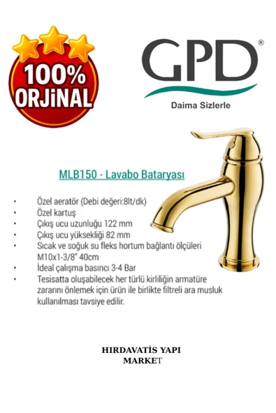 GPD Tauro MLB150-A Lavabo Bataryası - Resim 4