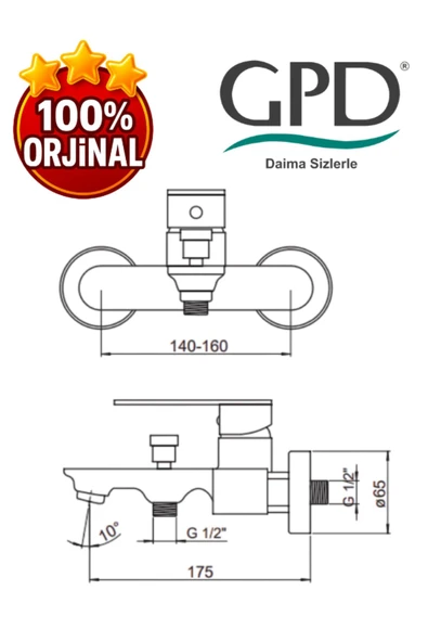 GPD Provido MBB155-A Banyo Bataryası - Resim 2