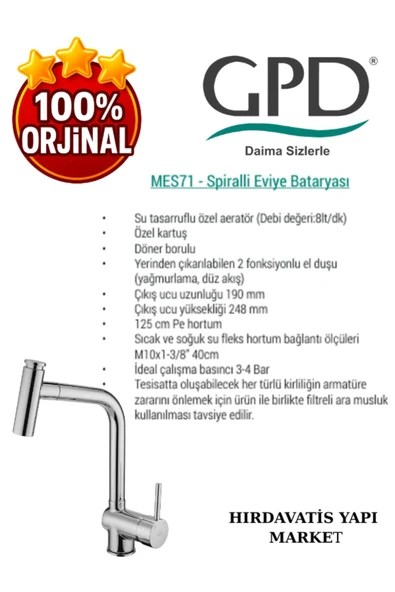 GPD Espina MES71 Spiralli Eviye Bataryası - Resim 4