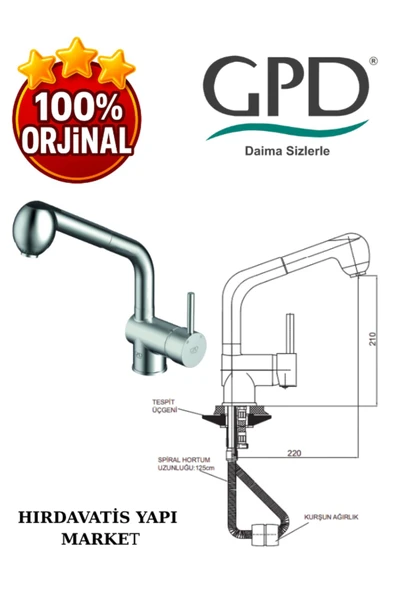 GPD Espina MES70 Spiralli Eviye Bataryası - Resim 3