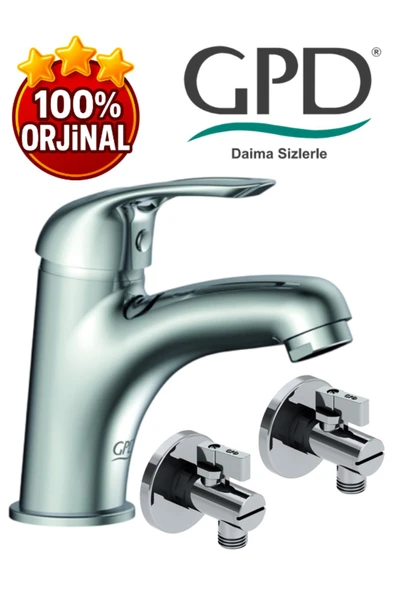 GPD MLB120- ADRİO LAVABO BATARYASI VE 2 ADET FKM01 FİLİTRELİ ARA MUSLUK - GPD ürün görseli 1