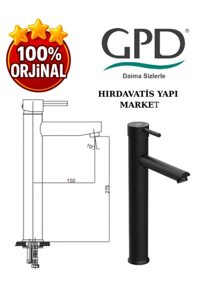 GPD Espina MSL70-S Set Üstü Lavabo Bataryası - Resim 3