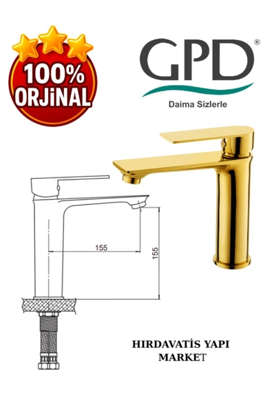 GPD Provido MLB155-A Lavabo Bataryası - Resim 3