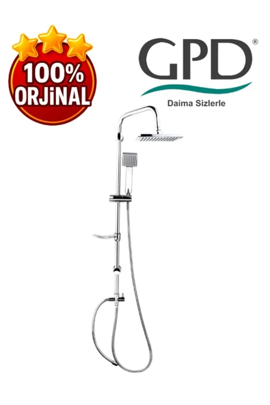 GPD DST19-3 Yönlendiricili Duş Seti (Tek Fonksiyonlu El Duşu + 200X200) ürün görseli 1