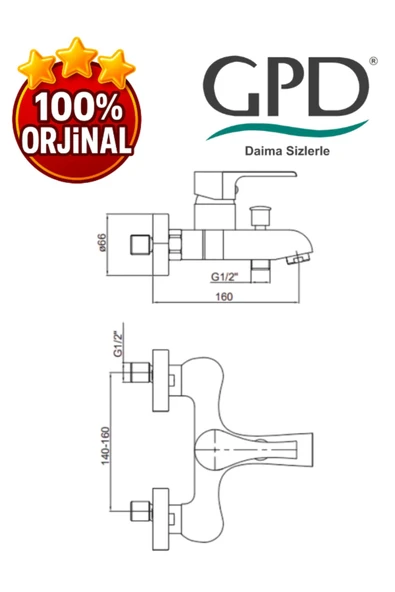 GPD Atros MBB65 Banyo Bataryası - Resim 2