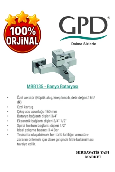 GPD Tulio MBB135 Banyo Bataryası - Resim 4
