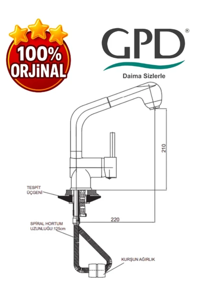 GPD Espina MES70 Spiralli Eviye Bataryası - Resim 2