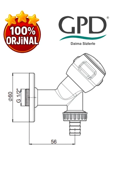 GPD CMS30 Çamaşır Musluk - Resim 2