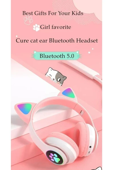 STN-28 Pembe Kulak Üstü Kablosuz Bluetooth Kulaklık ürün görseli 1