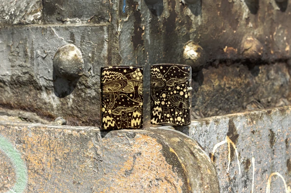 Zippo Mushrooms Dizayn Çakmak - Resim 9