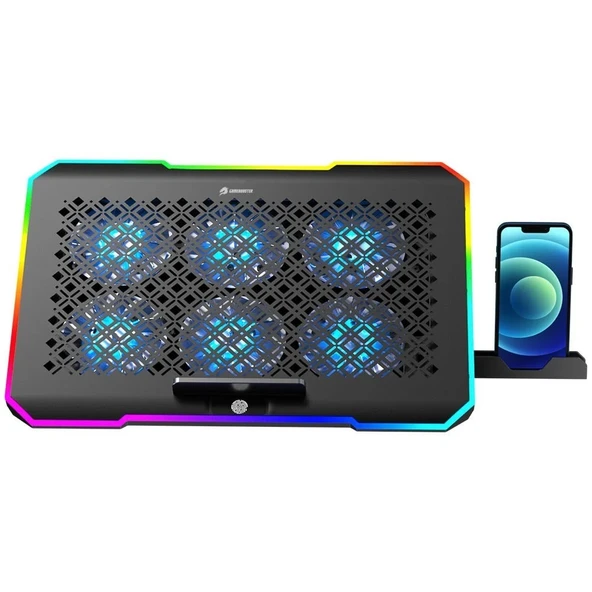 GameBooster GB-NS61 15-17" Siyah 6-Fanlı Notebook Soğutucu ürün görseli 1