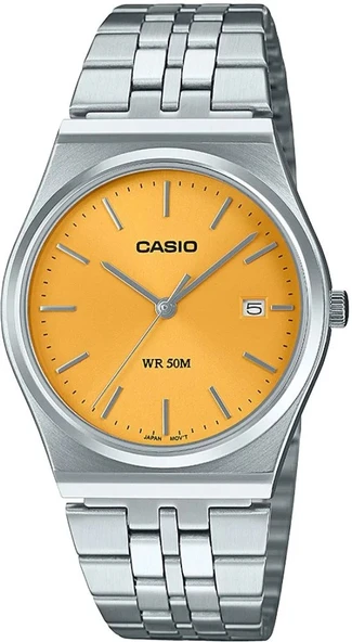 CASIO MTP-B145D-9AVDF SARI KADRAN ÇELİK ERKEK KOL SAATİ ürün görseli 1