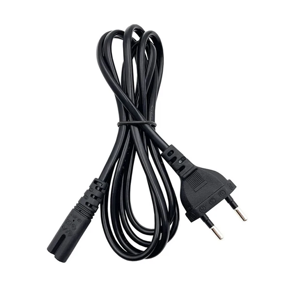 AC 220v Power güç kablosu notebook radyo tv  vb. için 2li güç kablosu ürün görseli 1