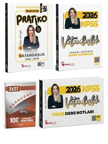 Anla Kazan + Hoca Kafası 2026 KPSS Vatandaşlık Pratiko + Soru Bankası + Video Ders + Paragraf Deneme 4 lü Set ürün görseli 1