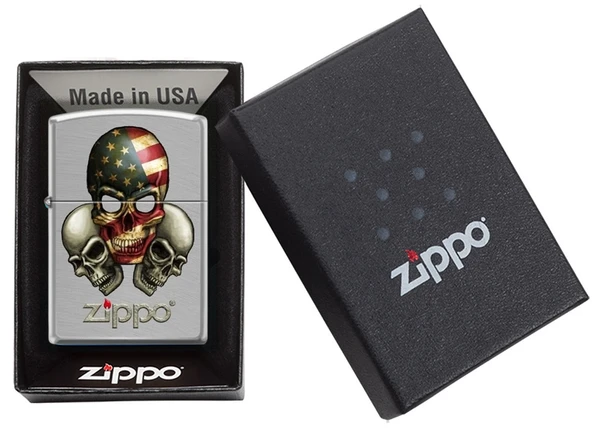 Zippo Three Skulls Dizayn Çakmak - Resim 2