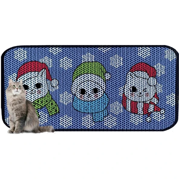Aktunç Elekli Tuvalet Desenli Önü Kedi Kumu Paspası 60X120 cm DESEN 2 ürün görseli 1