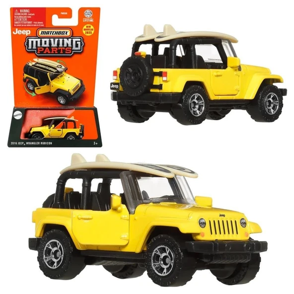 Matchbox 2025 1:64 Arabalar 2016 JEEP WRANGLER RUBICON JBW74 ürün görseli 1