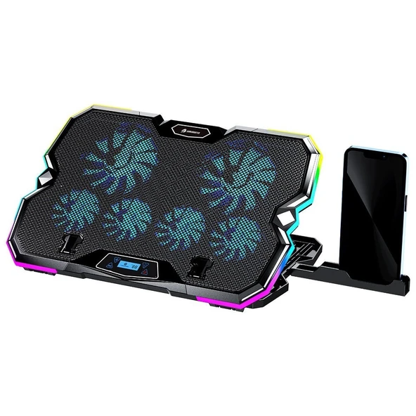 GameBooster GB-NS10 Hurricane RGB+Telefon Stant Notebook Soğutucu ürün görseli 1