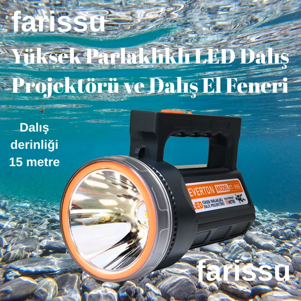 RT-996 50W Yüksek Parlaklıklı LED Dalış Projektörü ve Dalış El Feneri ürün görseli 1
