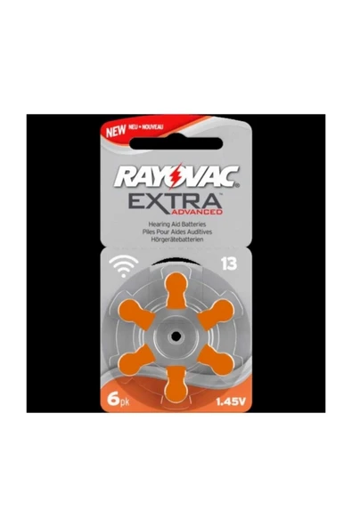 Rayovac Extra 13 Numara İşitme Cihazı Pili, Kulaklık Pili, Duyma Pili, Kulak Pili, Kulak Cihazı Pili 6 Adet Tek Pil ürün görseli 1