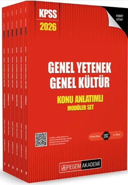 2026 KPSS Genel Yetenek Genel Kültür Lisans Konu Anlatımlı Modüler Set Pegem Yayınları ürün görseli 1