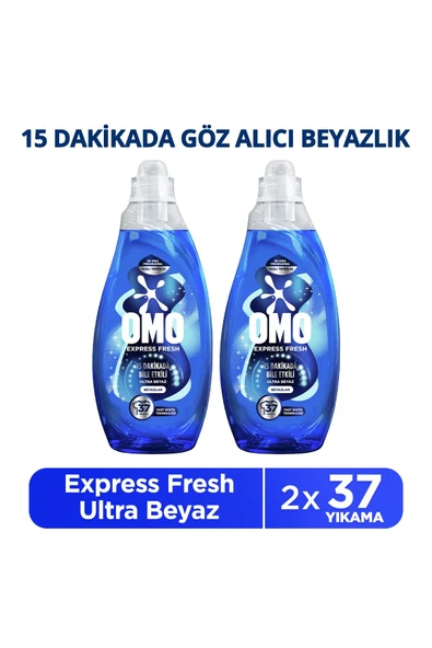 Omo Express Fresh Ultra Beyaz Sıvı Çamaşır Deterjanı 1480 ml X2 ürün görseli 1