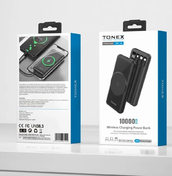 Tonex TN-101 Magsafe Standlı 10.000mAh Powerbank 22.5w Hızlı Şarj Destekli ürün görseli 1