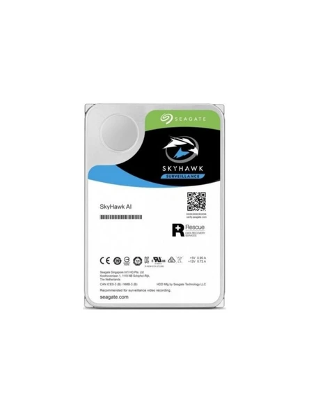 Seagate Skyhawk ST8000VX010 3.5" 8 TB 5400 RPM 256 MB SATA 3 HDD ürün görseli 1