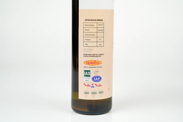 PROMAR DETOX KAYISI SİRKESİ 250 ML - Resim 4