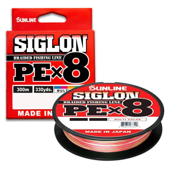 Sunline Siglon Braid Pe x8 300m Multicolor İp Misina ürün görseli 1