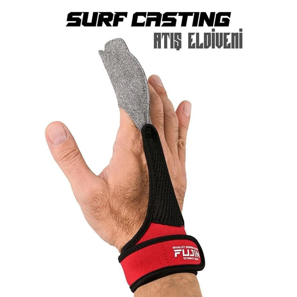 Fujin Pro Angler Surf Casting Atış Eldiveni Red ürün görseli 1