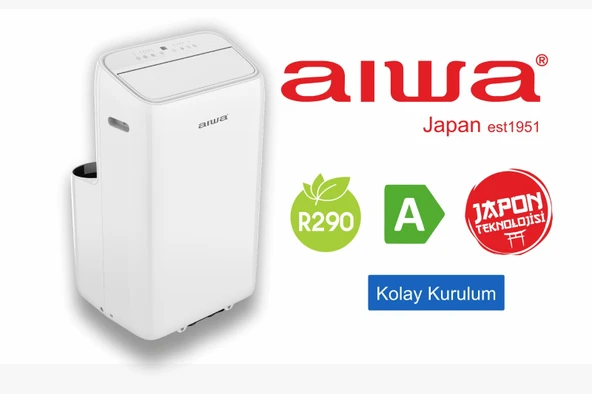 Aiwa Polaris 12000 BTU Portatif Klima  Hızlı Soğutma - Isıtma, Sessiz Mobil Klima ürün görseli 1