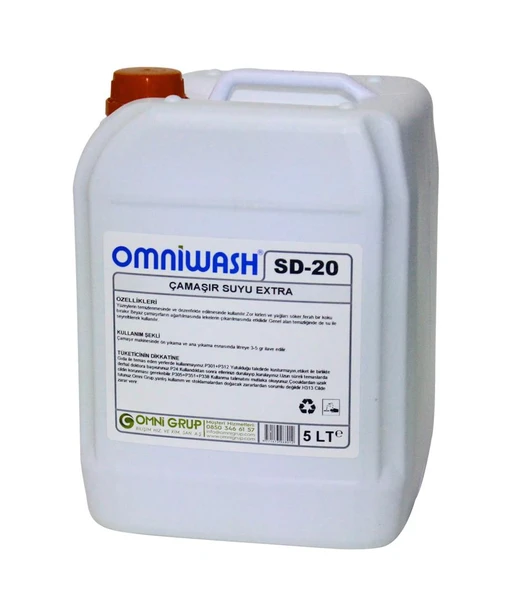 Omniwash SD-20 Çamaşır Suyu Extra 5000ml 4 Adet - Resim 2