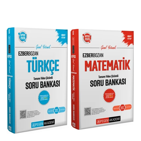 Pegem Yayınları 2026 KPSS Türkçe ve Matematik Soru Bankası Seti 2 Kitap ürün görseli 1