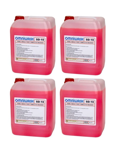 Omniwash SD-10 Genel Amaçlı Yüzey Temizleyici Parfümlü 5 Litre 4 Adet ürün görseli 1