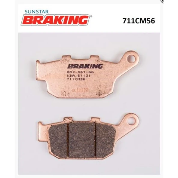 Braking 711Cm56 2008-2011 Honda XL 700 Transalp Uyumlu Arka Fren Balatası (Abs siz) Sinterli Balata ürün görseli 1