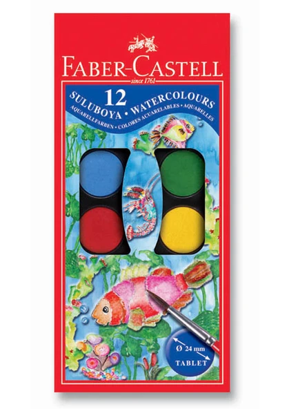 Faber Castell Sulu Boya 12 Li Küçük - 2 adet ürün görseli 1