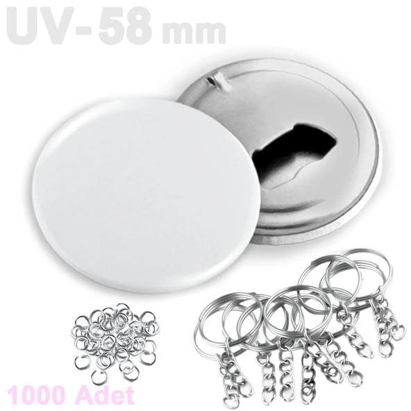 Buton Şişe Açacağı Anahtarlık 44 / 58 mm VG58UVAN VG44UVAN UV baskıya uygundur ürün görseli 1