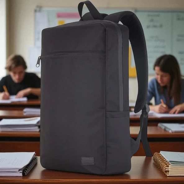 Classone Mila PR-EK100 15,6' Su Geçirmez Kumaş Fermuar  Okul Sırt Çantası ürün görseli 1