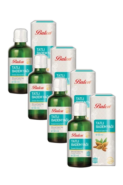 Balen Tatlı Badem Yağı Soğuk Pres 4 x 50 ml ürün görseli 1